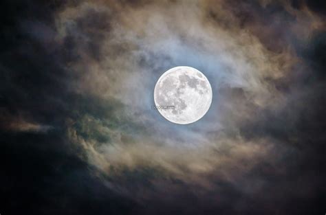 月色正朦胧拨得云开见月明满月时分月球表面的阴影清晰可见