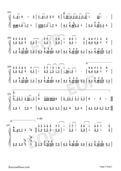 就是爱你-陶喆双手简谱预览2-钢琴谱文件（五线谱、双手简谱、数字谱、Midi、PDF）免费下载