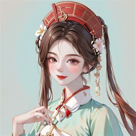 ai绘画头像甜美女生