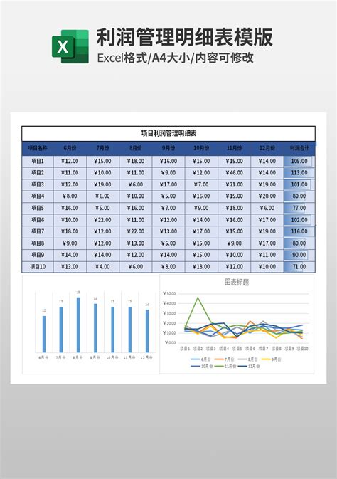 项目利润管理明细表模板_财务会计Excel模板下载-蓝山办公