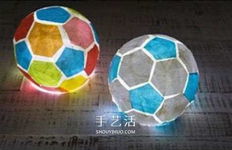 创意足球灯笼的做法图解 自制足球样式灯饰教程_手艺活网