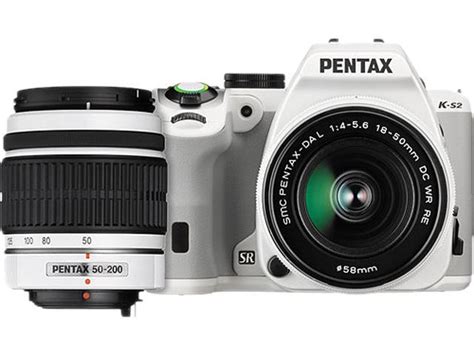 PENTAX K-S2 12614 White Digital SLR Camera With 18-50mm & 50-200mm ...
