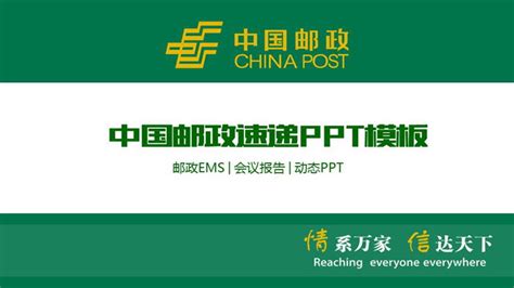 中国邮政银行动态PPT模板下载_红动中国