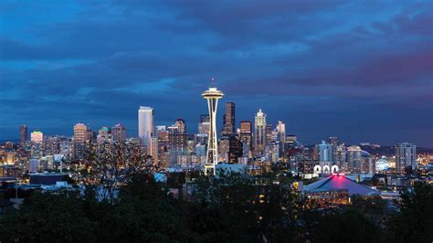 西雅图市中心 黄昏 4k风景高清壁纸_图片编号325691-壁纸网