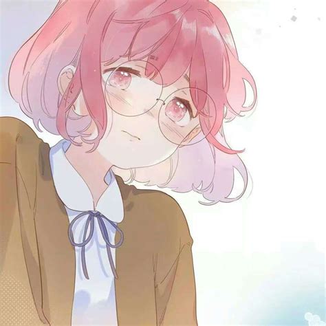 女生漫画头像温柔粉色