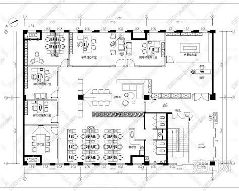 东湖高新办公室平面方案|CAD平面图- 建E网施工图下载网