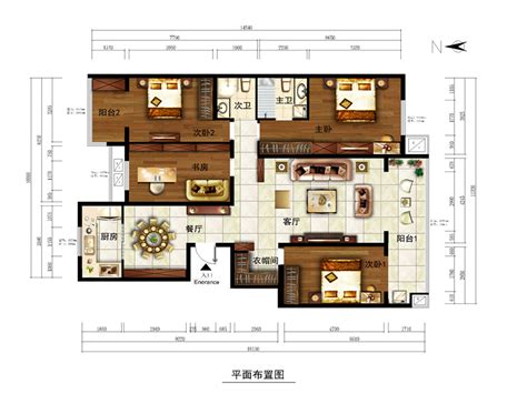 郑州海马公园160平方四室两厅新中式案例装修效果图|空间|家装设计|美巢装饰总部 - 原创作品 - 站酷 (ZCOOL)