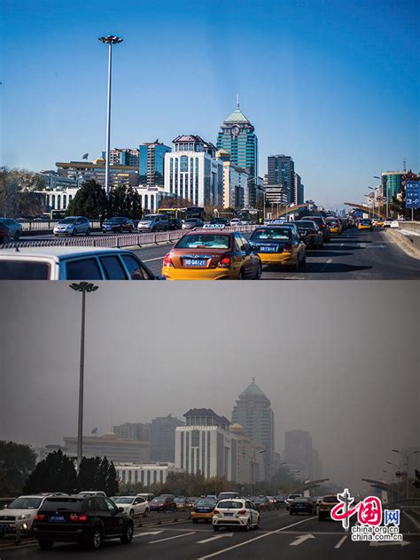 北京告别“霾伏”迎蓝天 冷空气来袭能见度对比显著[组图]_图片中国_中国网