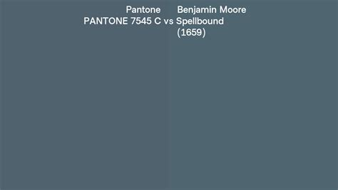 Pantone 7545 C vs Benjamin Moore Spellbound (1659) side by side comparison