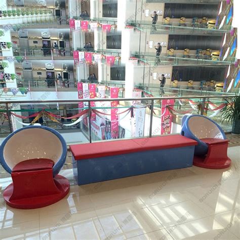 玻璃钢波浪纹理商场休闲椅创意现代商场休闲椅酒店广场艺术条纹美陈长椅,商场休闲椅 - 全球塑胶网