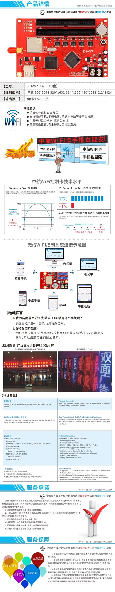 中航单双色控制卡 ZH-W7 - LED显示屏控制系统软件—杭州千眼电子科技有限公司-官网