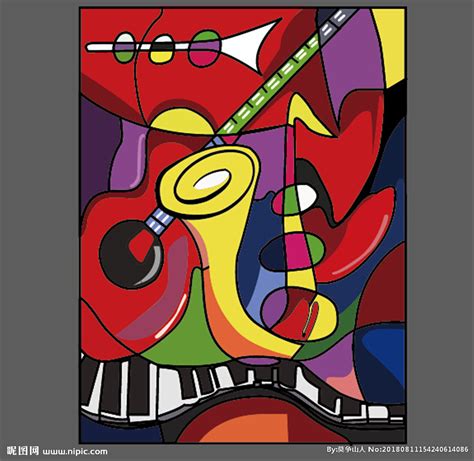 毕加索抽象画音乐设计图__绘画书法_文化艺术_设计图库_昵图网nipic.com
