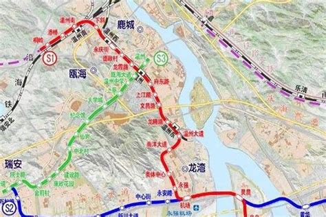 温州轨道交通（地铁）M1线：永嘉县～鹿城区～瓯海区