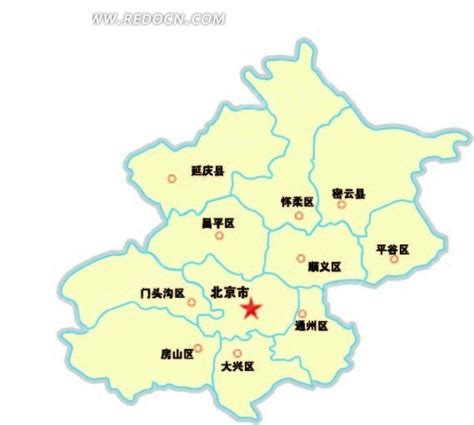 北京市区级矢量图AI素材免费下载_红动网