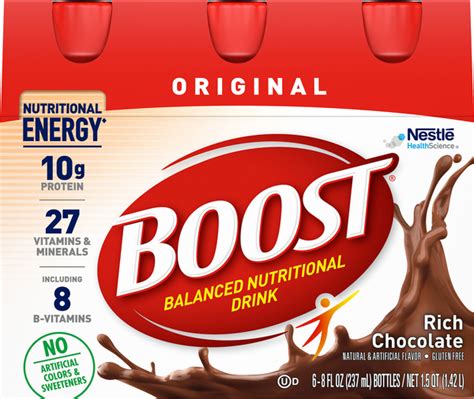 Boost Original Rich Chocolate Complete Nutritional Drink 6Pk - 8 Ounce ...
