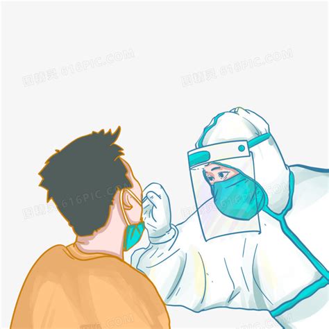 卡通核酸检测人物鼻拭子素材图片免费下载_PNG素材_编号vr7imn6jy_图精灵