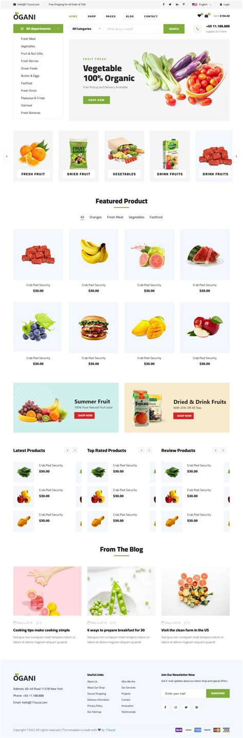 水果商城网站模板，精美的水果网页设计代码-17素材网