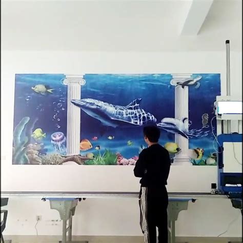 5D墙体彩绘机喷绘工业级3D墙绘机 - 弘彩 - 九正建材网