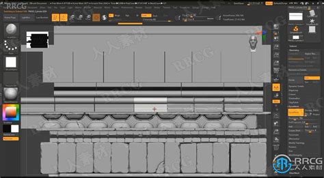 Zbrush砖墙瓷砖硬表面雕刻技术视频课程 - 3D设计教程 - 人人CG 人人素材 RRCG