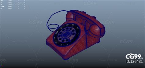 老式电话 复古 电话机 古董 民国 古典 旧货-cg模型免费下载-CG99