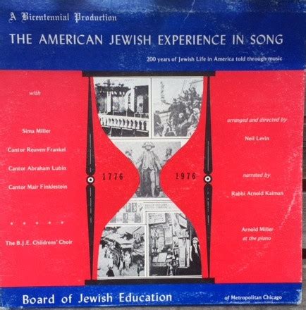 The American Jewish Experience In Song (1976, Vinyl) - Discogs