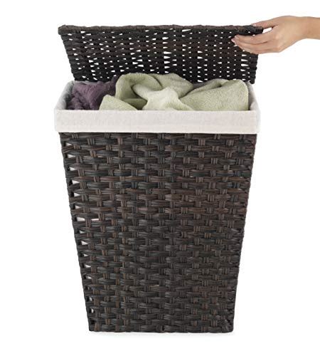 Whitmor Rattique Laundry Hamper With Lid And Removable Liner on Galleon ...