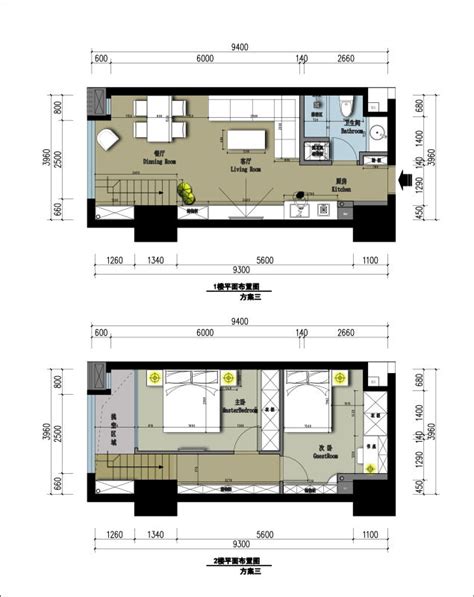 [北京]LOFT复式住宅室内设计施工图（效果图+物料表）-室内装修户型图-筑龙室内设计论坛