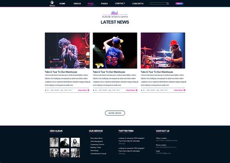 音乐网站模板_音乐网页模板免费下载_懒人模板