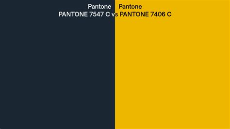 Pantone 7547 C vs PANTONE 7406 C side by side comparison
