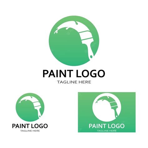 Logotipo de pincel de pintura y símbolo de imagen vectorial | Vector ...