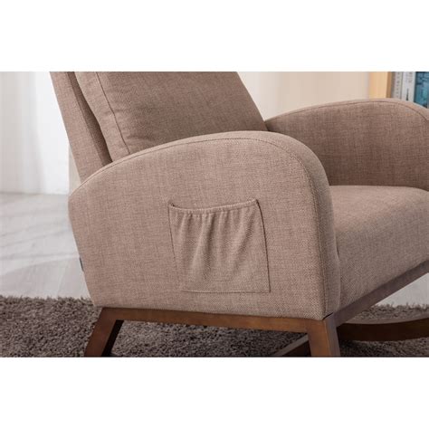 Fabric Livingroom Chaise Lounges Ergonomic Chair with Side Pocket Solid ...