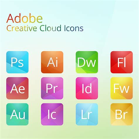 Adobe创意软件系列图标设计|UI|图标|壹格设计 - 原创作品 - 站酷 (ZCOOL)