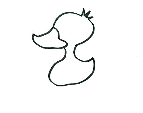 幼儿简笔画动物 小鸭子画法步骤图片 肉丁儿童网