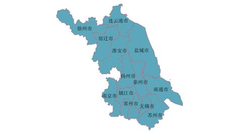 江苏省地图矢量素材