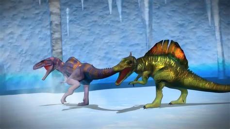 恐龙动画系列：棘龙，巨龙，霸王龙大战