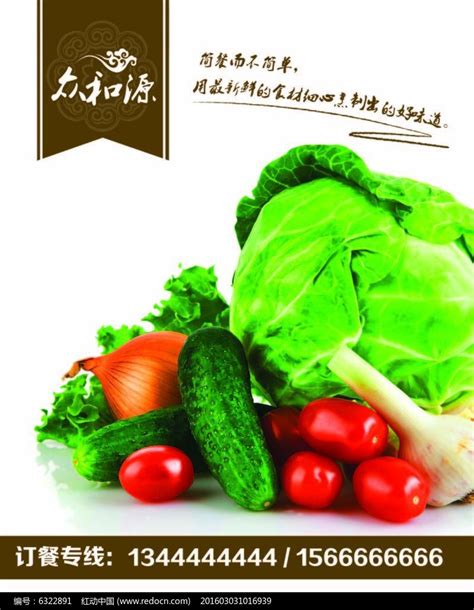 新鲜食材蔬菜快餐海报图片下载_红动中国