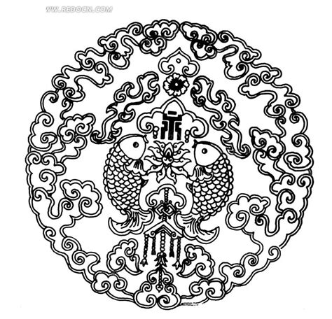 中国传统吉祥团花图案设计图__背景底纹_底纹边框_设计图库_昵图网nipic.com