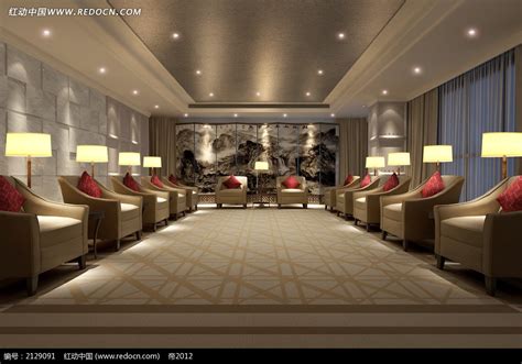 新中式酒店会议室高清图片下载-正版图片501375300-摄图网