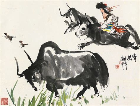 牧牛图图片