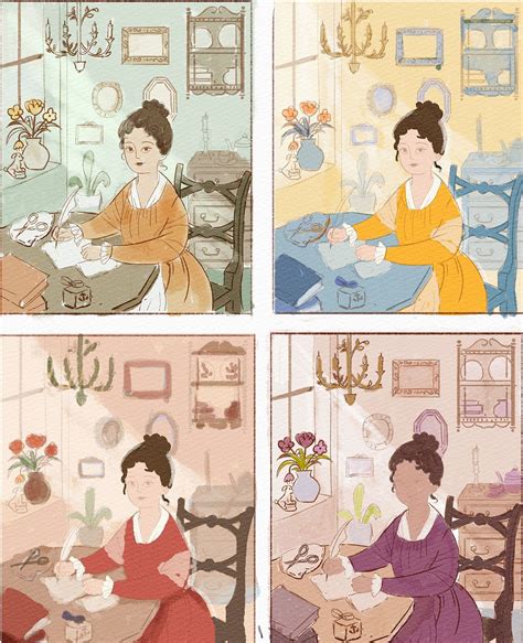 妇女节快乐，画了喜欢的作家简奥斯汀_南亭Tinng-站酷ZCOOL