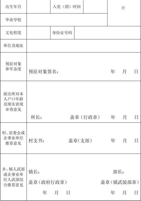 征兵政审表-Word模板下载_编号qvejoymp_熊猫办公