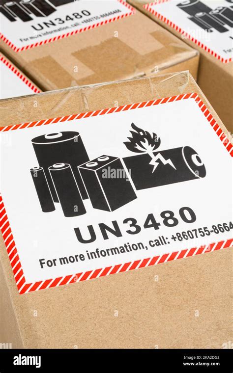Transportaufkleber UN 3480 für Lithium Ionen Akkus/Batterien nach ADR ...
