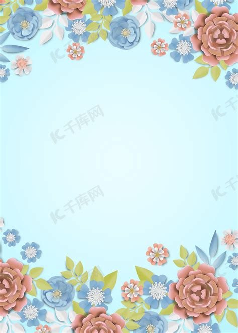 彩色花朵母亲节花卉边框背景图片免费下载-千库网