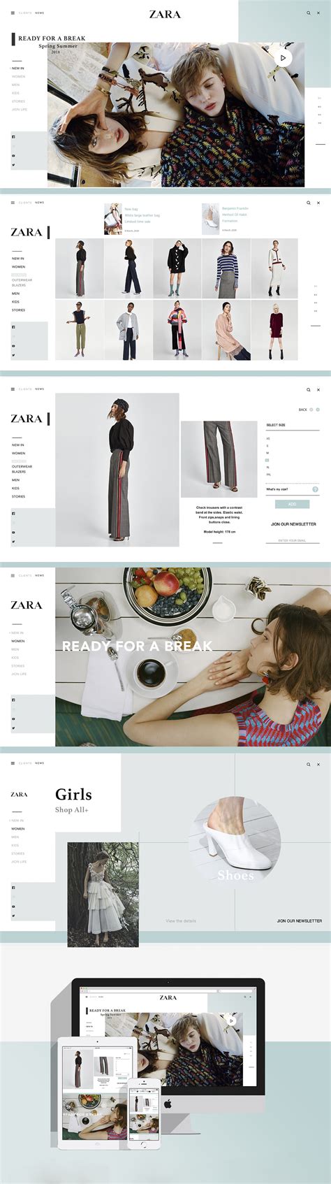 Zara网站视觉设计|网页|企业官网|瓶盖儿ice - 原创作品 - 站酷 (ZCOOL)