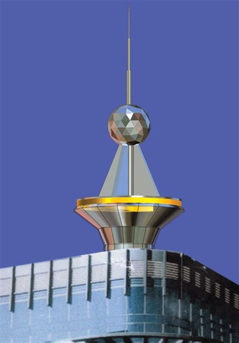 楼顶装饰塔亮化_通讯塔|通讯塔厂家|广播电视塔|河北世纪钢结构有限公司