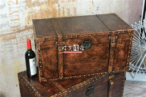 80cm奢华皮箱英伦复古箱子创意茶几箱子老式皮箱 婚纱酒吧装饰箱-阿里巴巴