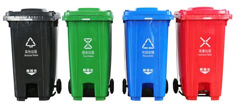台州红色带轮户外大型塑料垃圾桶 户外垃圾桶 挂车环卫垃圾桶-阿里巴巴