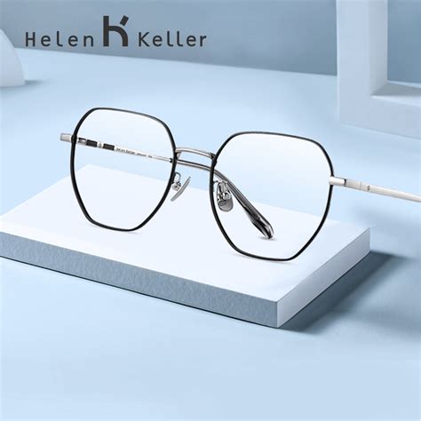 海伦凯勒男女款光学镜框大框合金近视眼镜架全框舒适百搭轻H85002-淘宝网