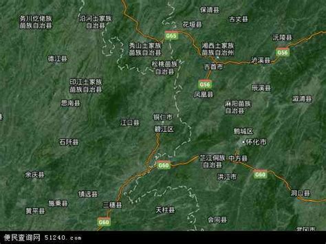 贵州省铜仁市地图全图_贵州铜仁地图全图 - 随意云