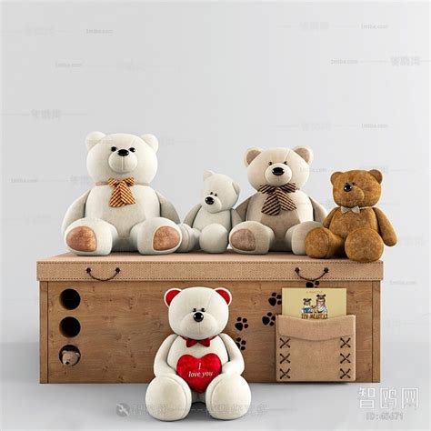 H08-0215儿童毛绒熊玩具摆设3d模型下载-【集简空间】「每日更新」